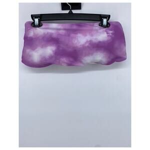 UNBRANDED Women's Purple Tie-Dye Strapless Swim Top SZ S